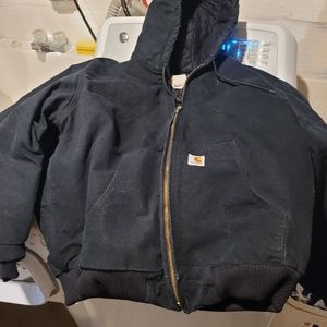 Carhart winter jacket w/hood, worn a couple times. Don't like hood needs gone